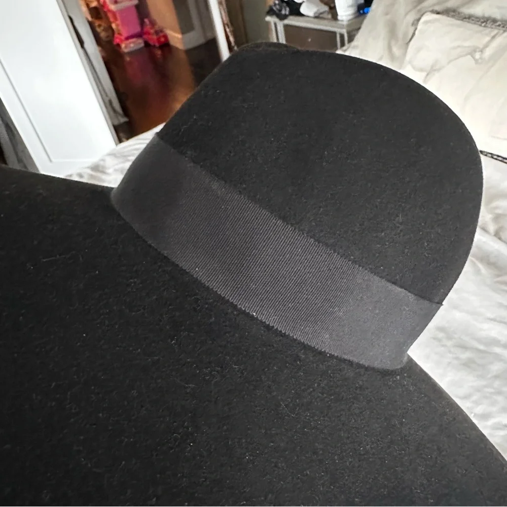 SAINT LAURENT Paris Runway Hedi Slimane Fedora Rabbit Fur Women's Hat 56 - Picture 4 of 7